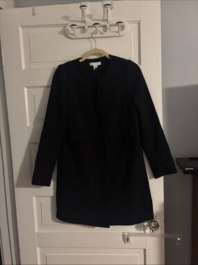 H&M Black Women's Longline Blazer Coat